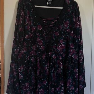 Torrid Floral Long Sleeve Top